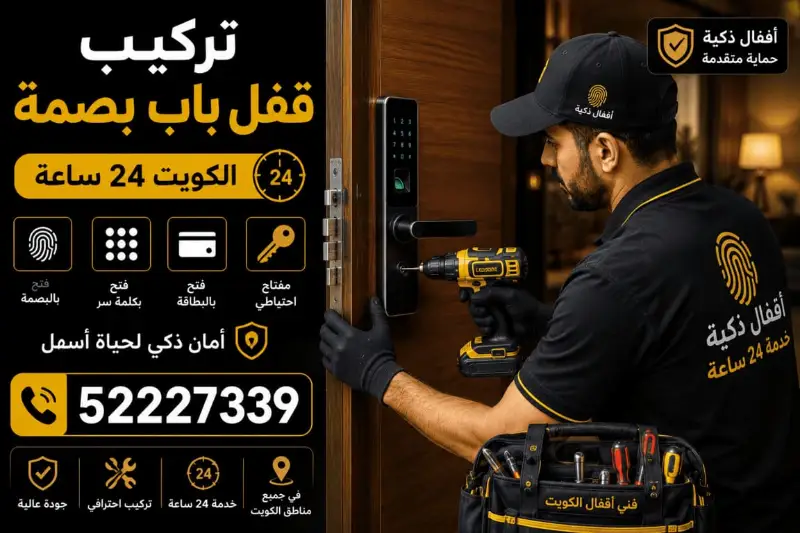 تركيب قفل باب ذكي في الكويت